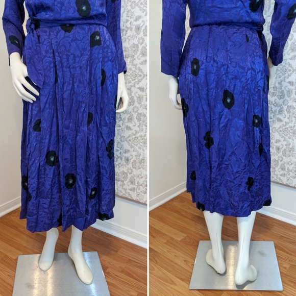 Christian Dior Vintage 2 Piece Purple Silk Set - Picture 6 of 10